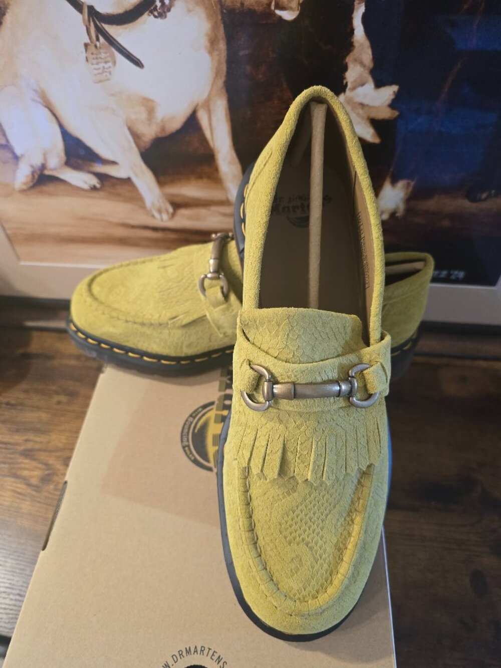 Dr. Martens Adrian Snaffle Kiltie Suede Loafer Men’s Size 11 Moss Green NEW